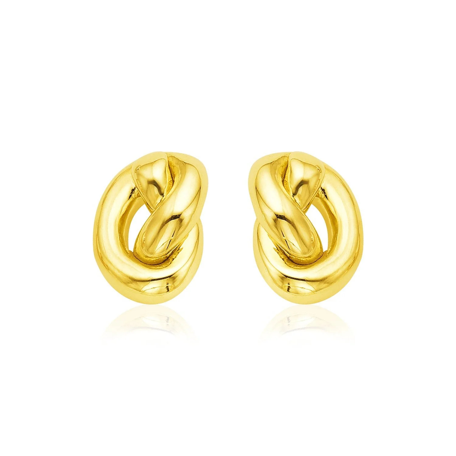 14k Yellow Gold Polished Knot Earrings