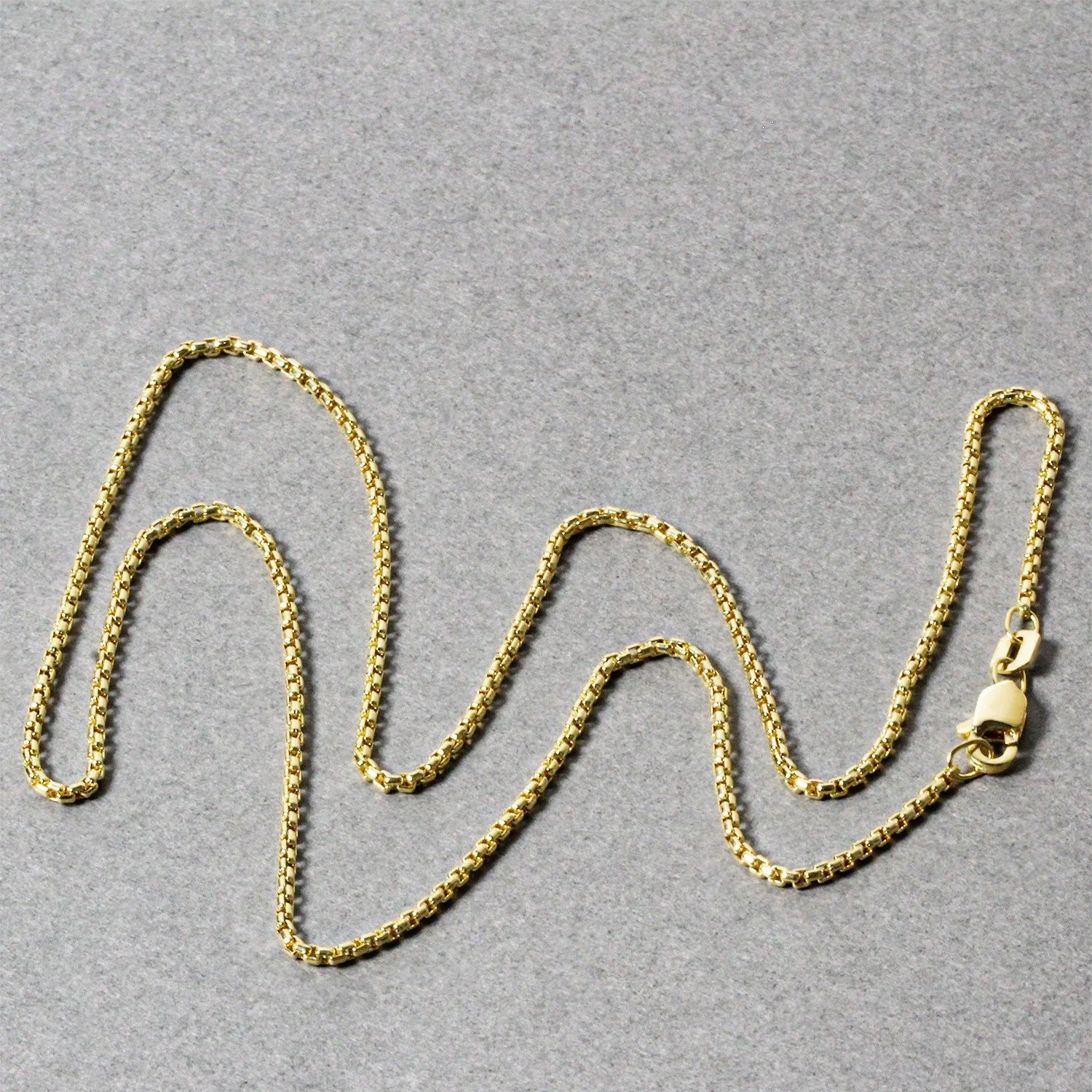 14k Yellow Gold Round Box Chain 1.35 mm - Image 11