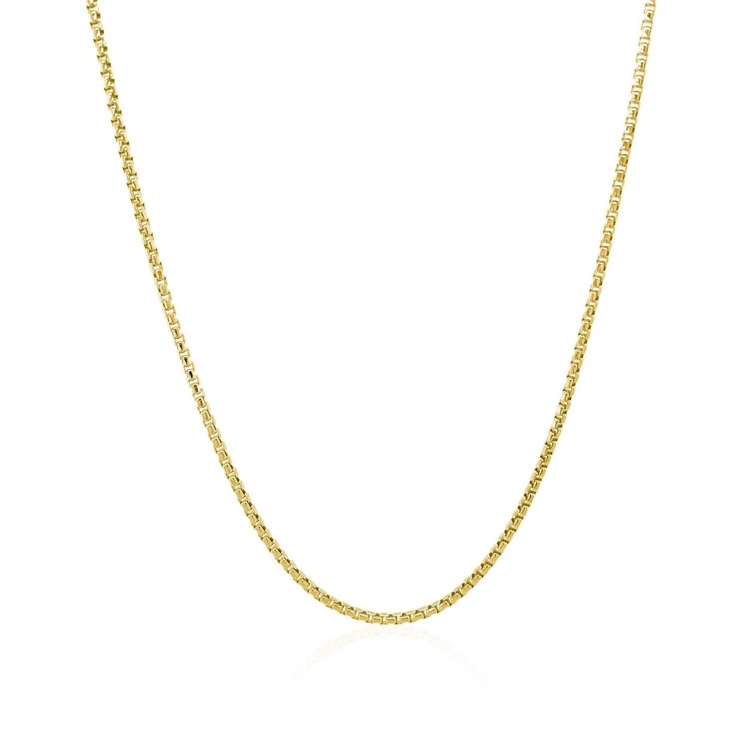 14k Yellow Gold Round Box Chain 1.35 mm - Image 8