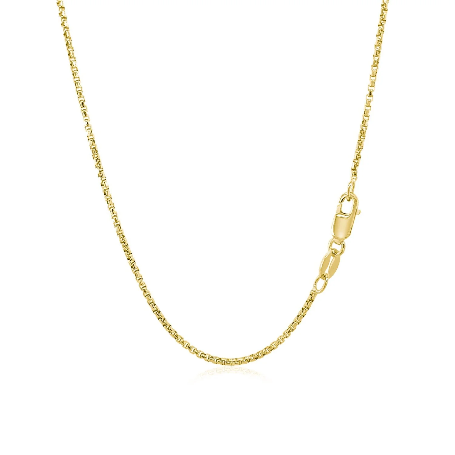 14k Yellow Gold Round Box Chain 1.35 mm - Image 9