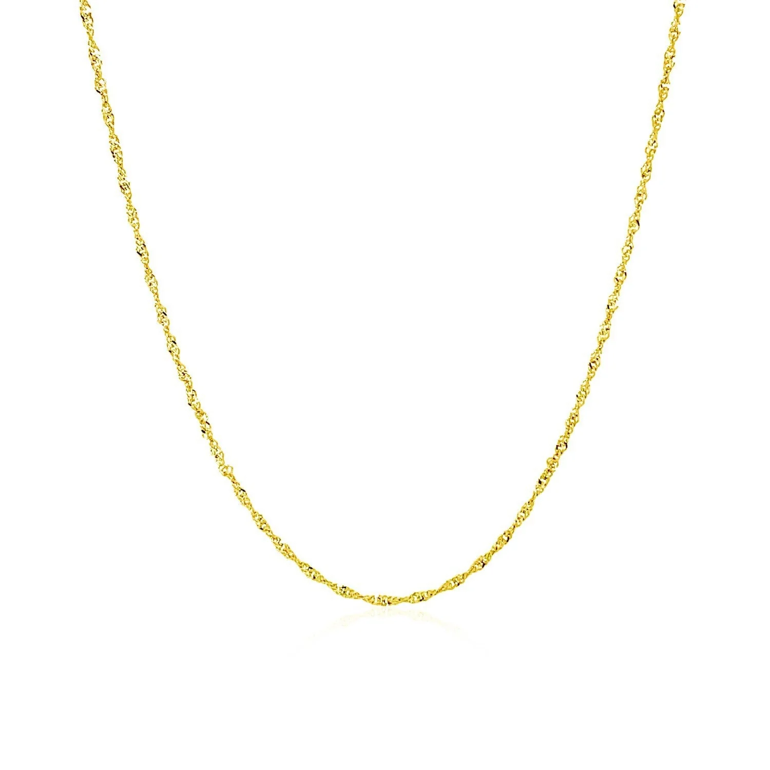 14k Yellow Gold Singapore Chain 1.0mm - Image 2