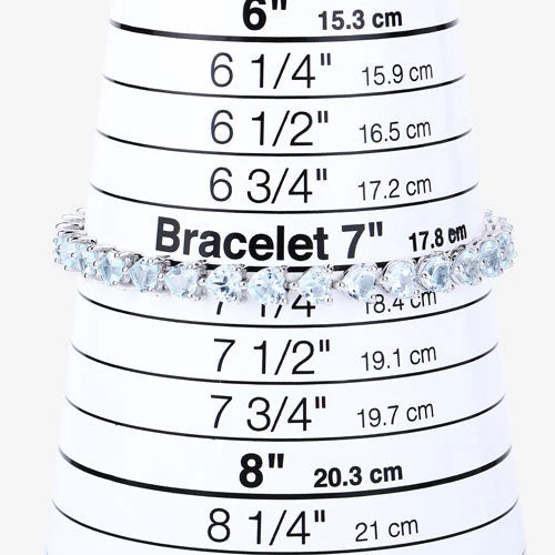 15.50 Carat Genuine Blue Topaz .925 Sterling Silver Bracelet - Image 13