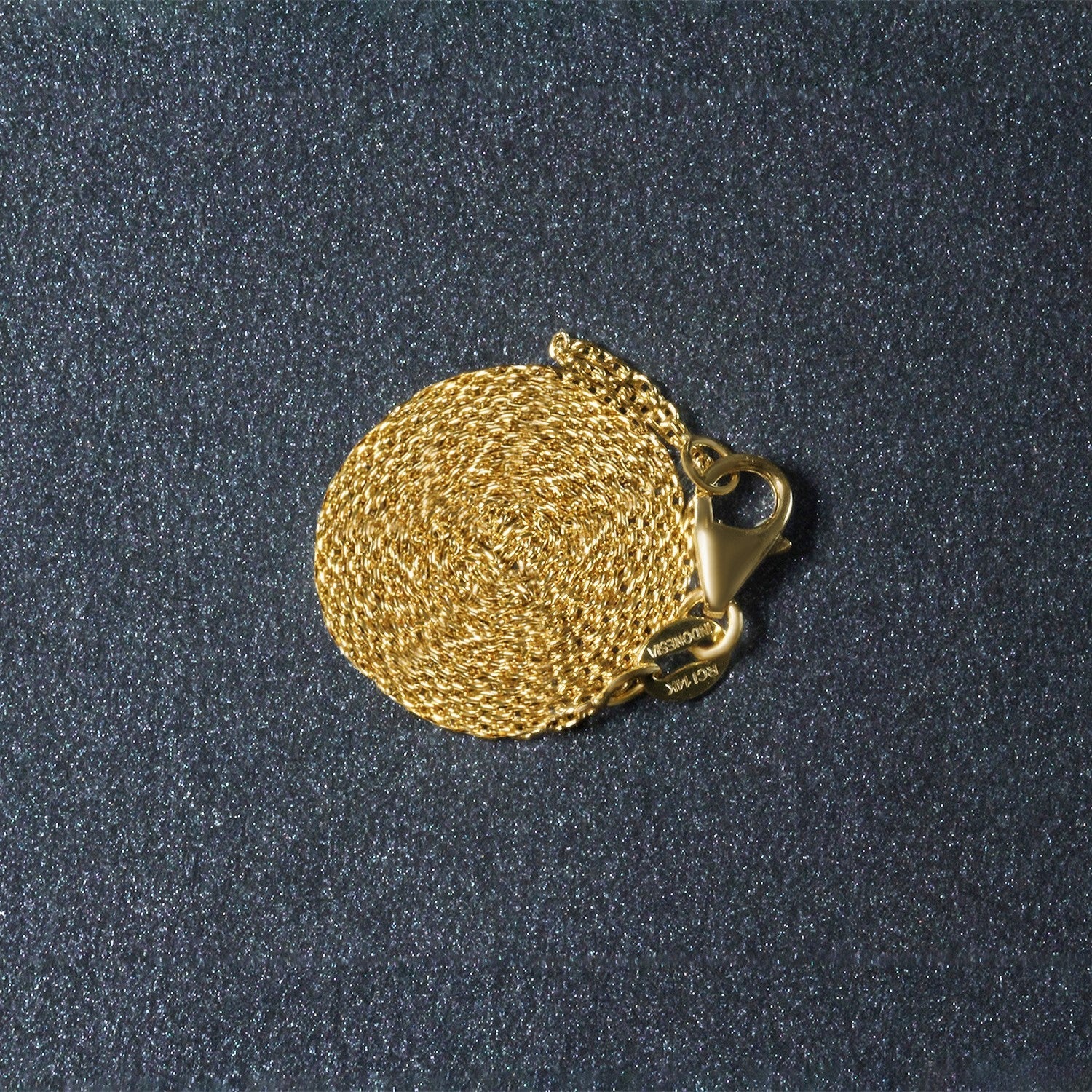 18k Yellow Gold Round Cable Link Chain (0.97 mm) - Image 4