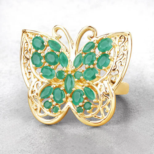 2.09 Carat Genuine Emerald .925 Sterling Silver Ring - Image 8