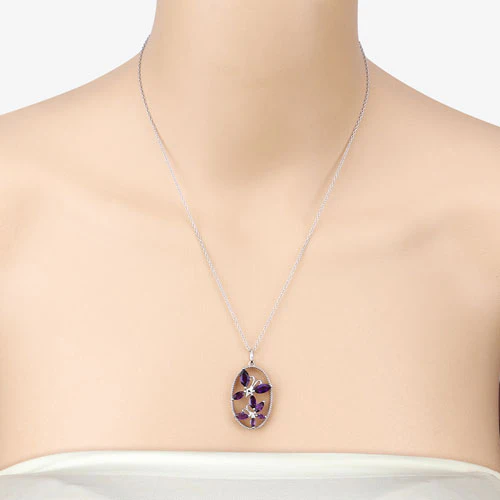 2.12 Carat Genuine Amethyst .925 Sterling Silver Pendant - Image 10