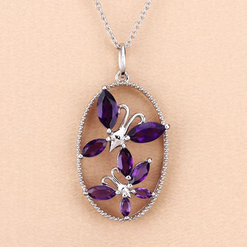 2.12 Carat Genuine Amethyst .925 Sterling Silver Pendant - Image 9