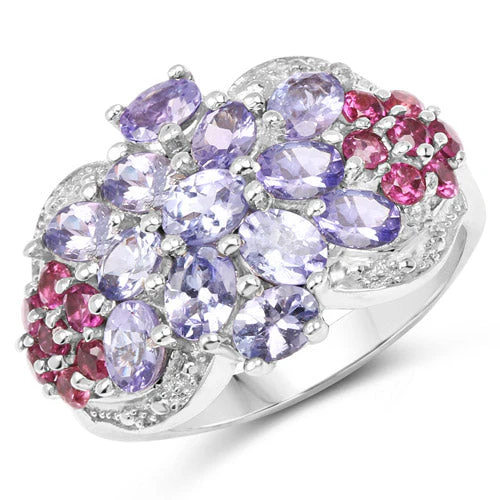 2.70 Carat Genuine Tanzanite .925 Sterling Silver Ring - Image 4