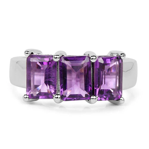 2.85 Carat Genuine Amethyst .925 Sterling Silver Ring - Image 7