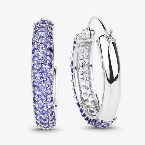3.06 Carat Genuine Tanzanite .925 Sterling Silver Earrings - Image 13