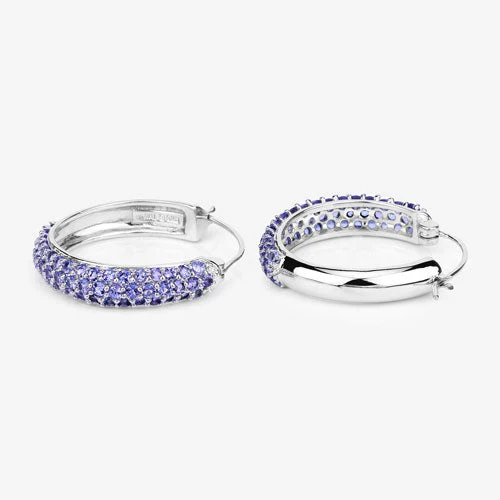 3.06 Carat Genuine Tanzanite .925 Sterling Silver Earrings - Image 14