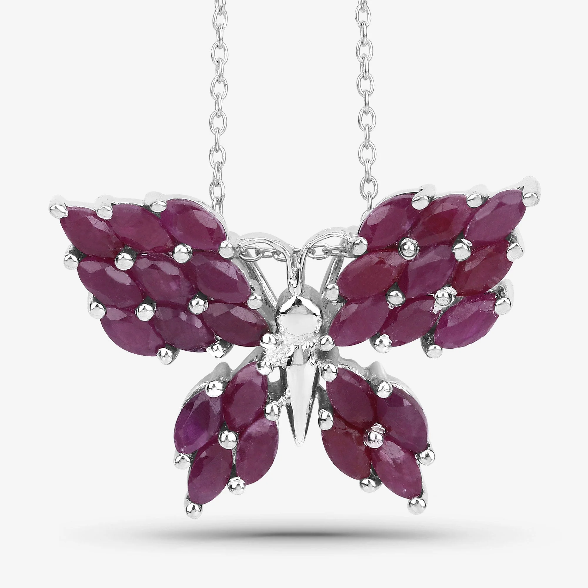 3.12 Carat Genuine Ruby .925 Sterling Silver Pendant - Image 3