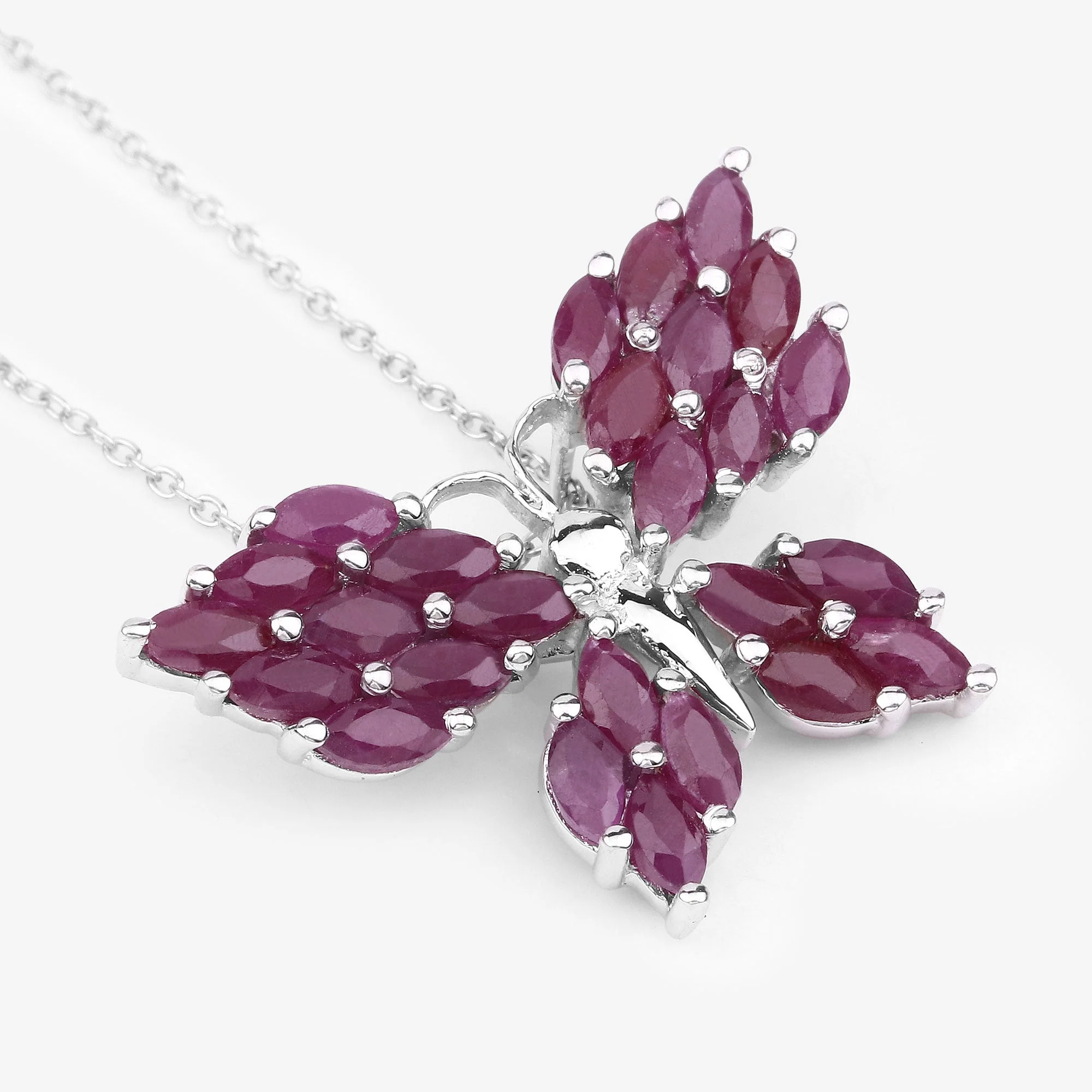 3.12 Carat Genuine Ruby .925 Sterling Silver Pendant - Image 4