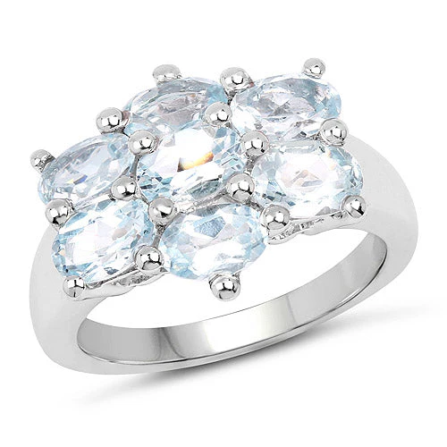 3.57 Carat Genuine Blue Topaz .925 Sterling Silver Ring - Image 4