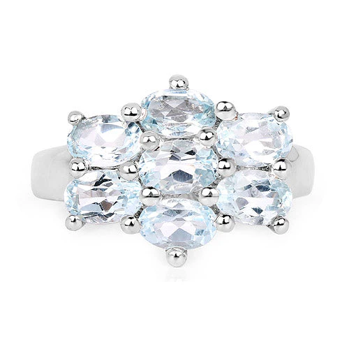 3.57 Carat Genuine Blue Topaz .925 Sterling Silver Ring - Image 6