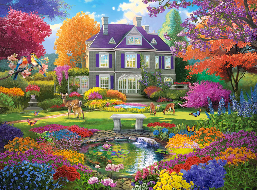 3000 Piece Jigsaw Puzzle, Garden of Dreams, Idyllic paradise, Colorful puzzles, Adult Puzzle, Castorland C-300655-2 - Image 2