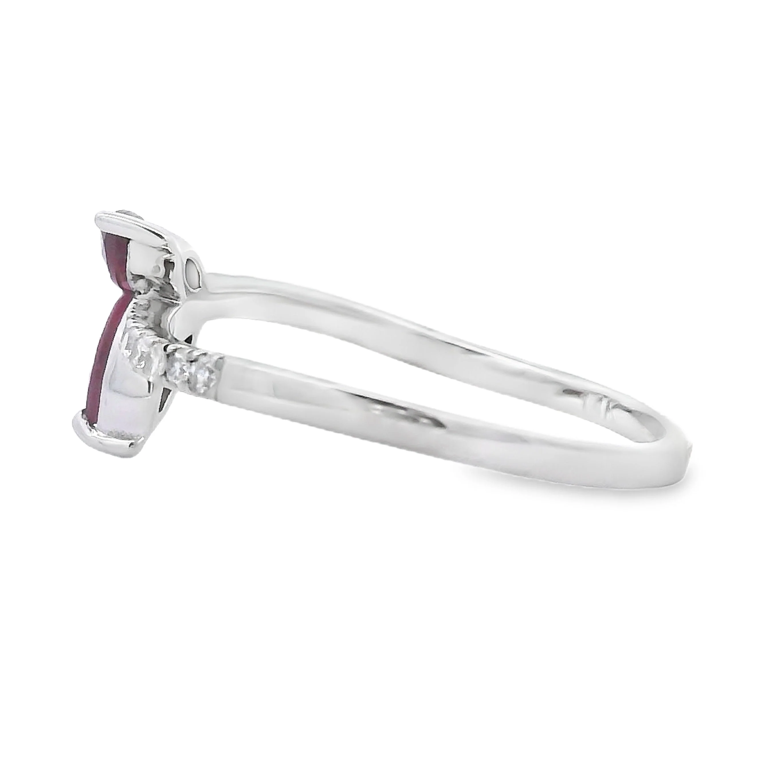 .35ct Ruby Diamond Ring 14KT White Gold - Image 2