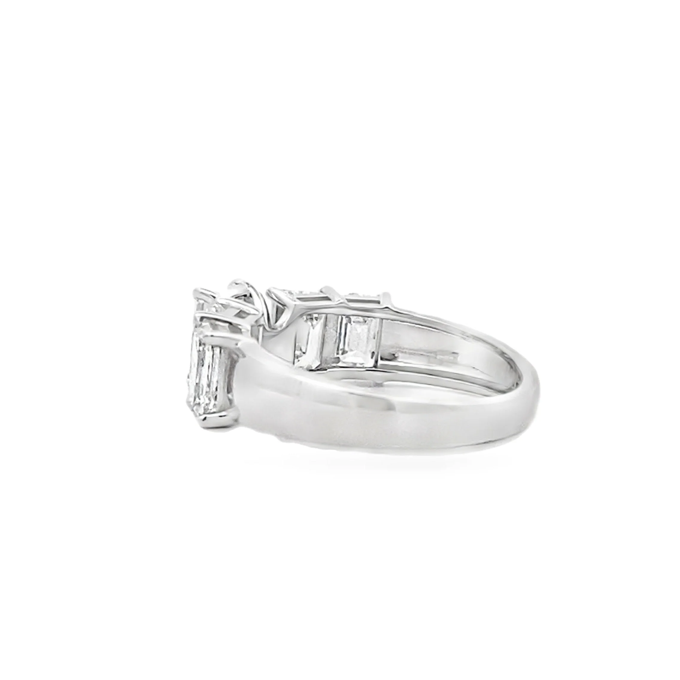 4.00ct Lab Grown Diamond Eng Only 14KT White Gold - Image 2