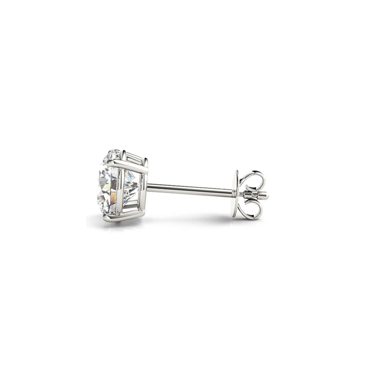 4 cttw Certified IGI Lab Grown Round Diamond Stud Earrings 14k White Gold (G/VS2) - Image 6
