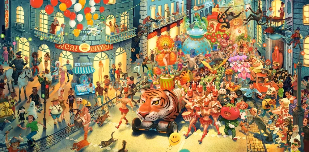 4000 Piece Jigsaw Puzzle, Carnaval in Rio, Street Party Jigsaw, Whimsical City Parade, Adult Puzzle, Castorland C-400379-2 - Image 2