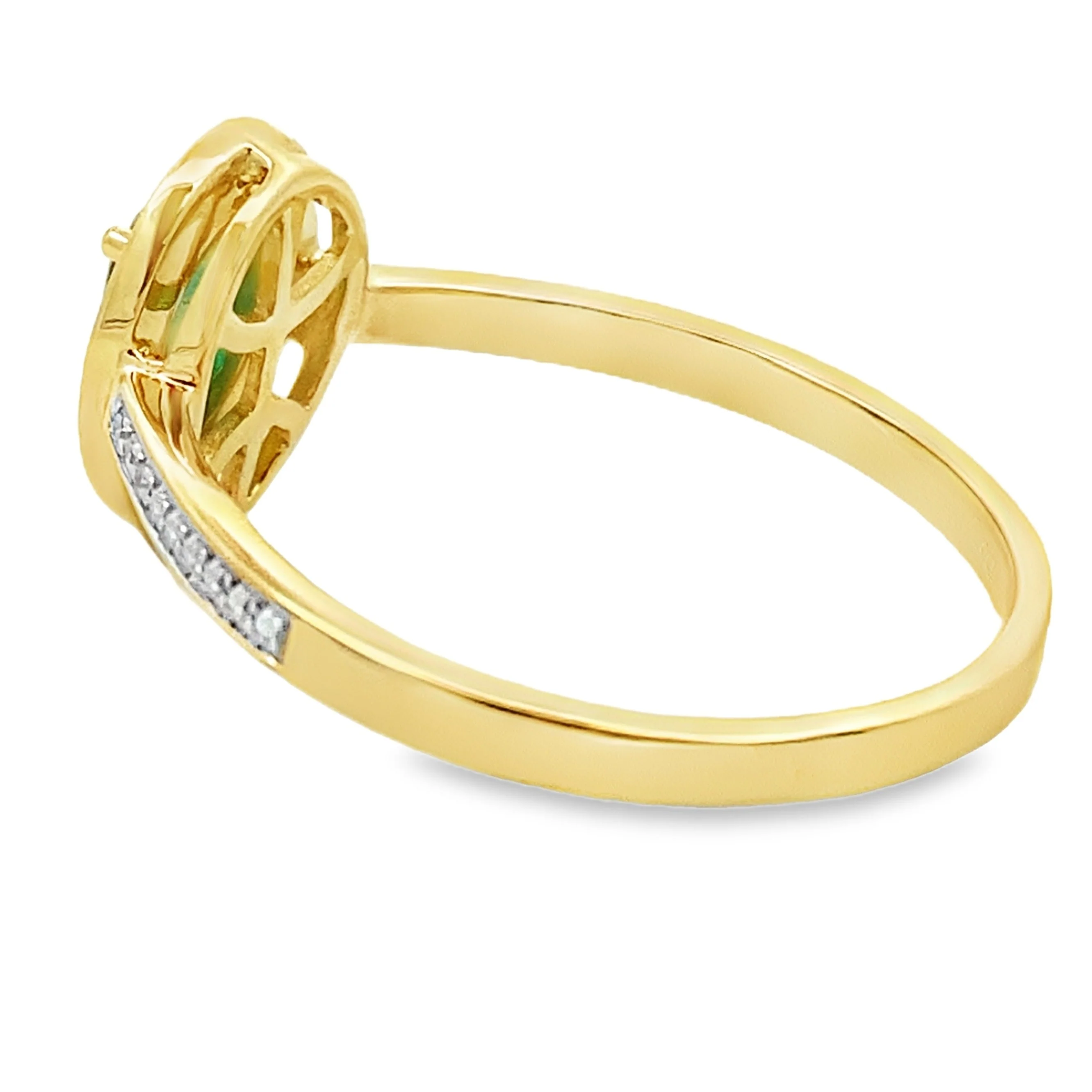 .42ct Emerald Diamond Ring 10KT Yellow Gold - Image 2
