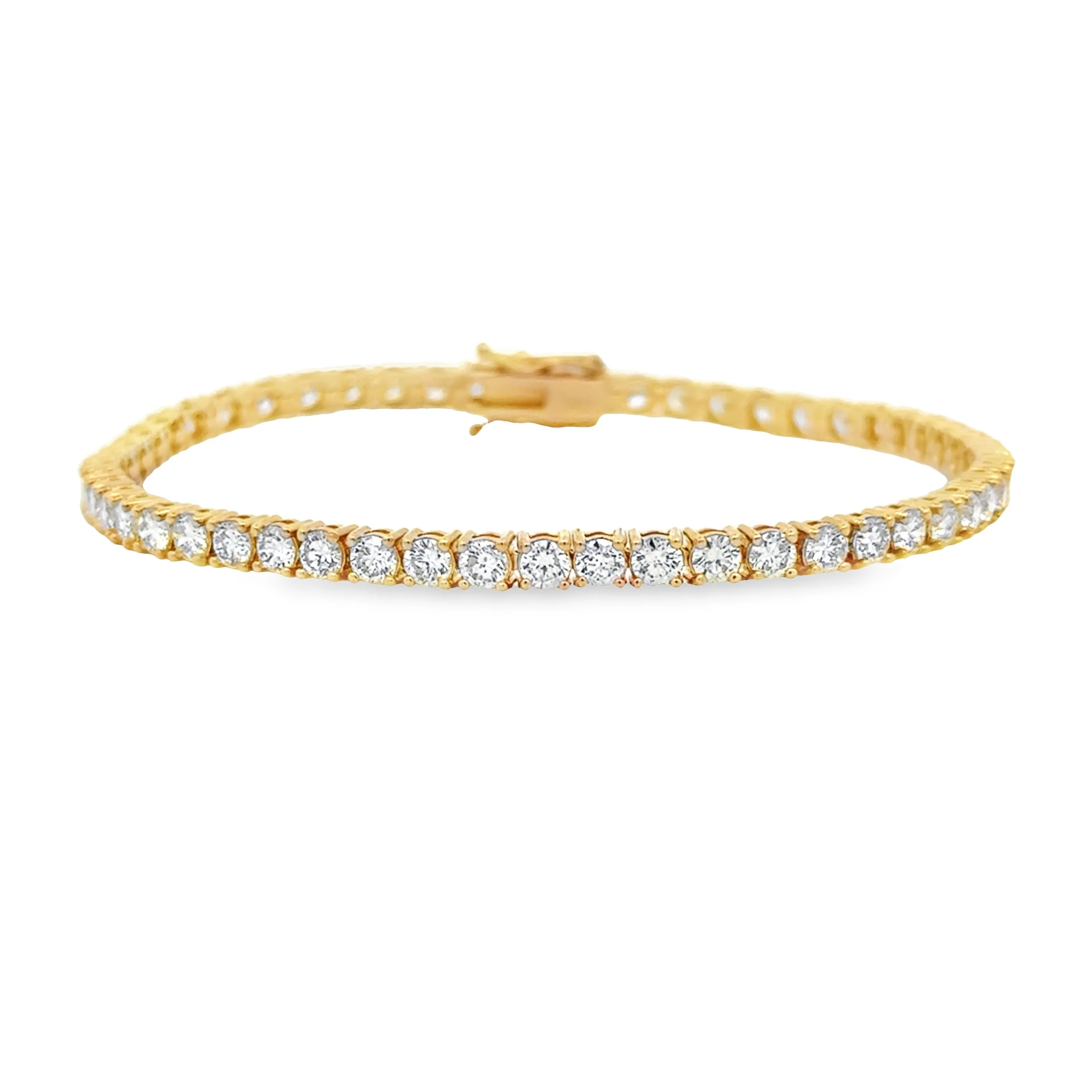 5.50ct Diamond Tennis Bracelet 18KT Yellow Gold - Image 4