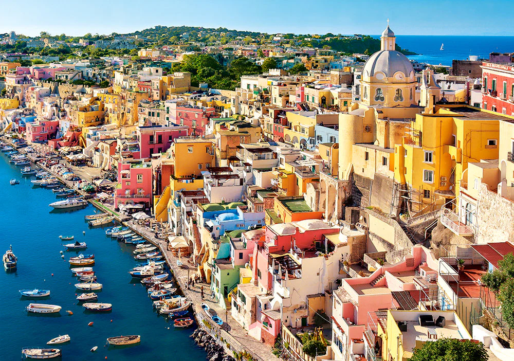 500 Piece Jigsaw Puzzle, Corricella, Italy, Seaside, Summer holiday place, Adult Puzzle, Castorland B-53742 - Image 2