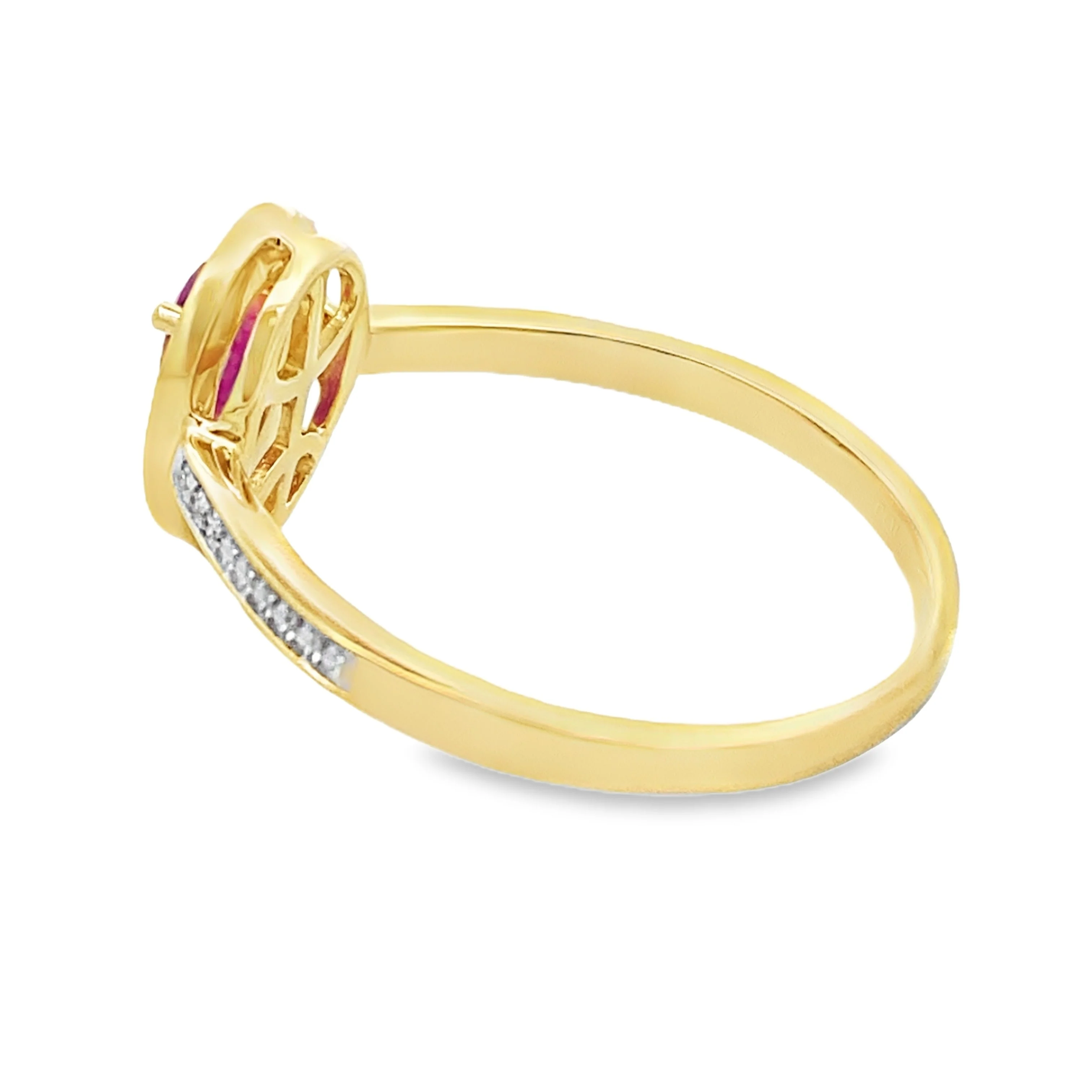 .54ct Ruby Diamond Ring 10KT Yellow Gold - Image 2