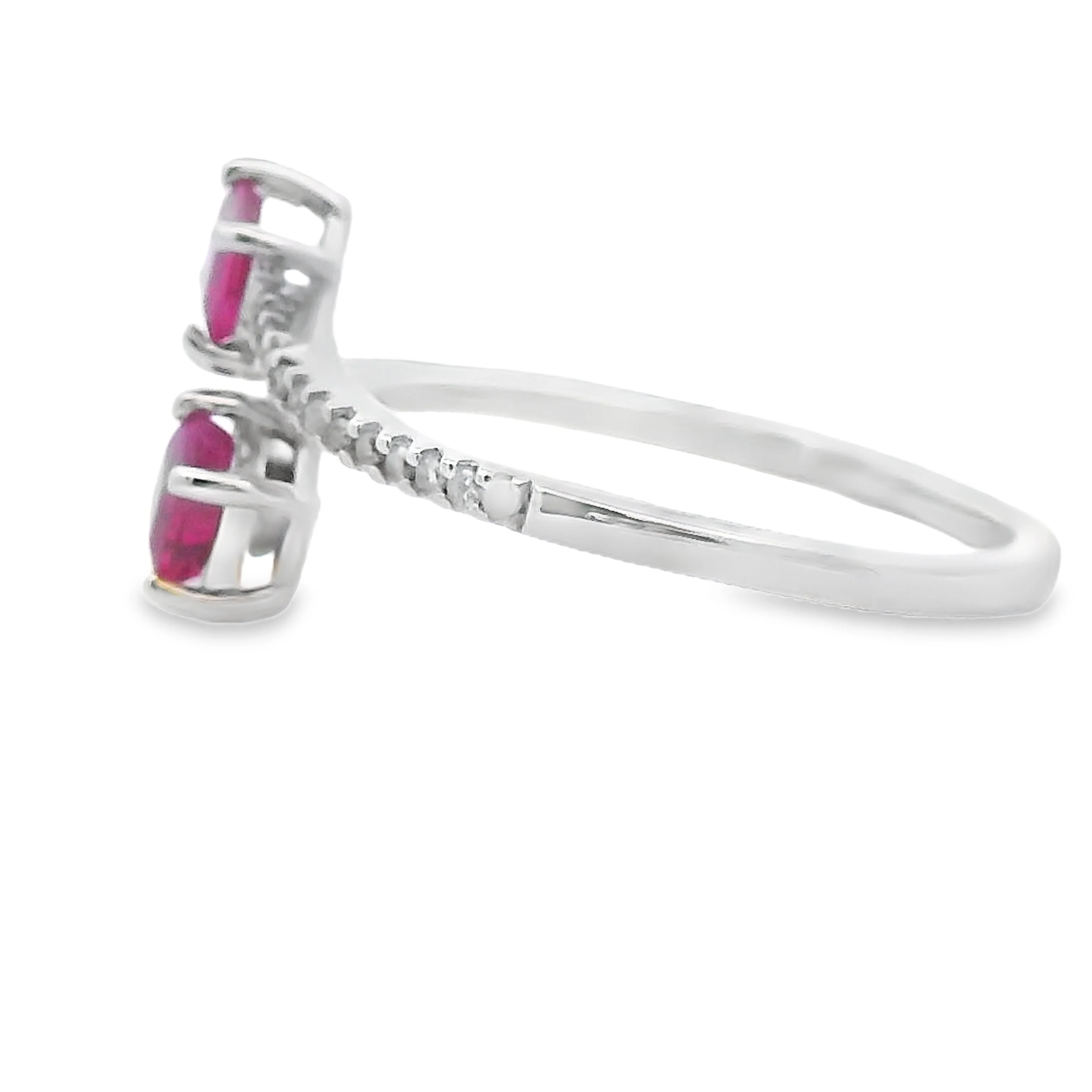 .57ct Ruby Diamond Ring 14KT White Gold - Image 2