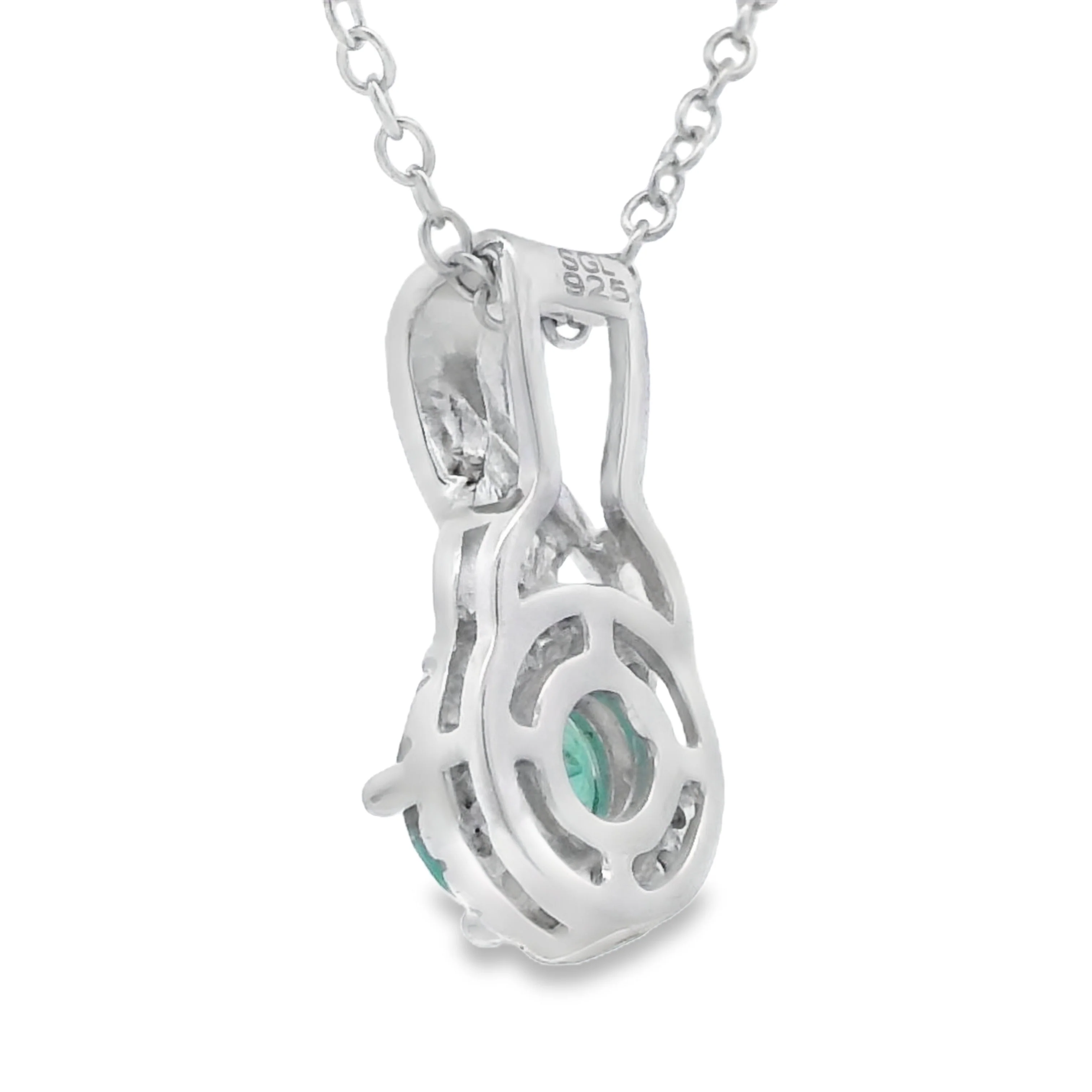 .58ct Emerald Zircon Fashion Pendants Sterling Silver - Image 2