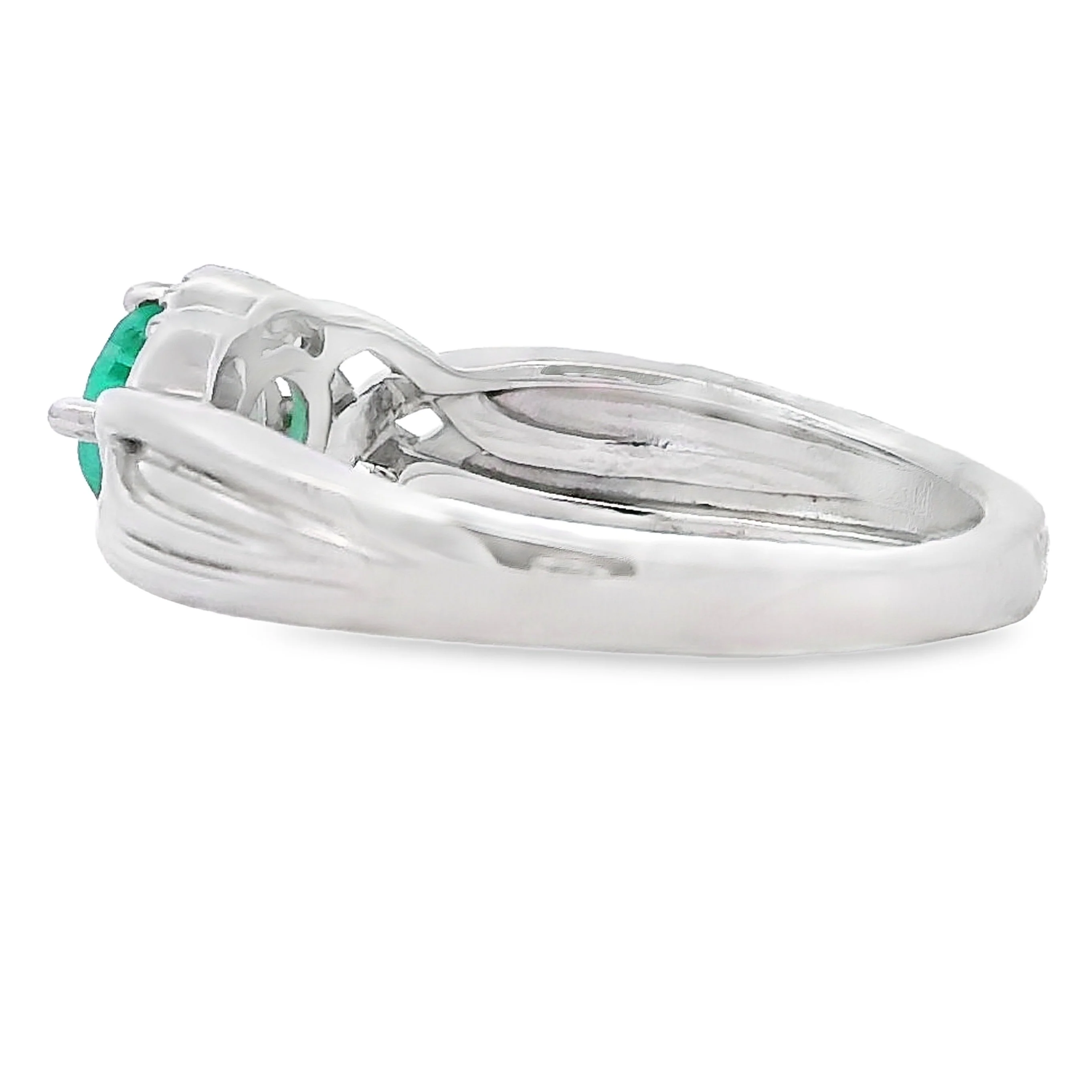 .58ct Emerald Zircon Ring Sterling Silver - Image 2