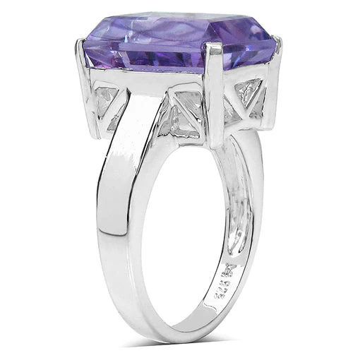 6.10 Carat Genuine Amethyst .925 Sterling Silver Ring - Image 4