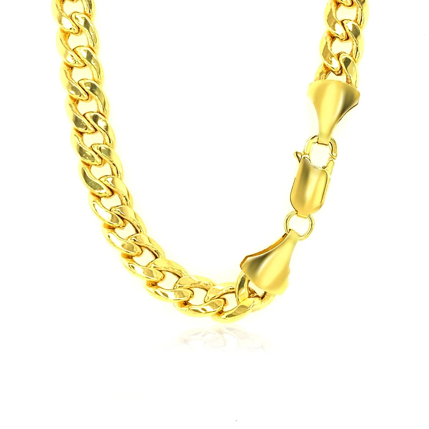 6.5mm 10k Yellow Gold Light Miami Cuban Chain - Image 7