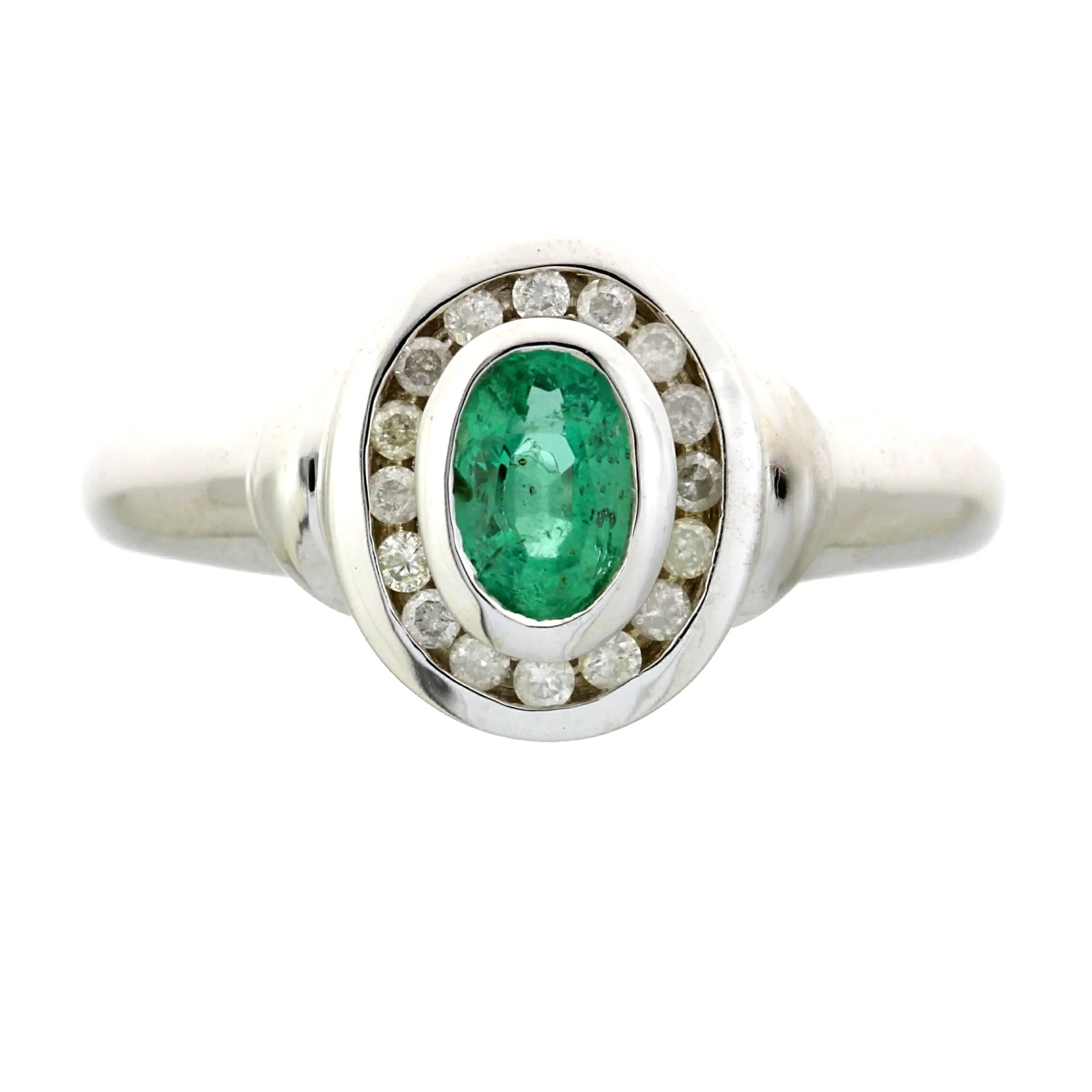 .60ct Emerald Diamond Ring 10KT White Gold - Image 3