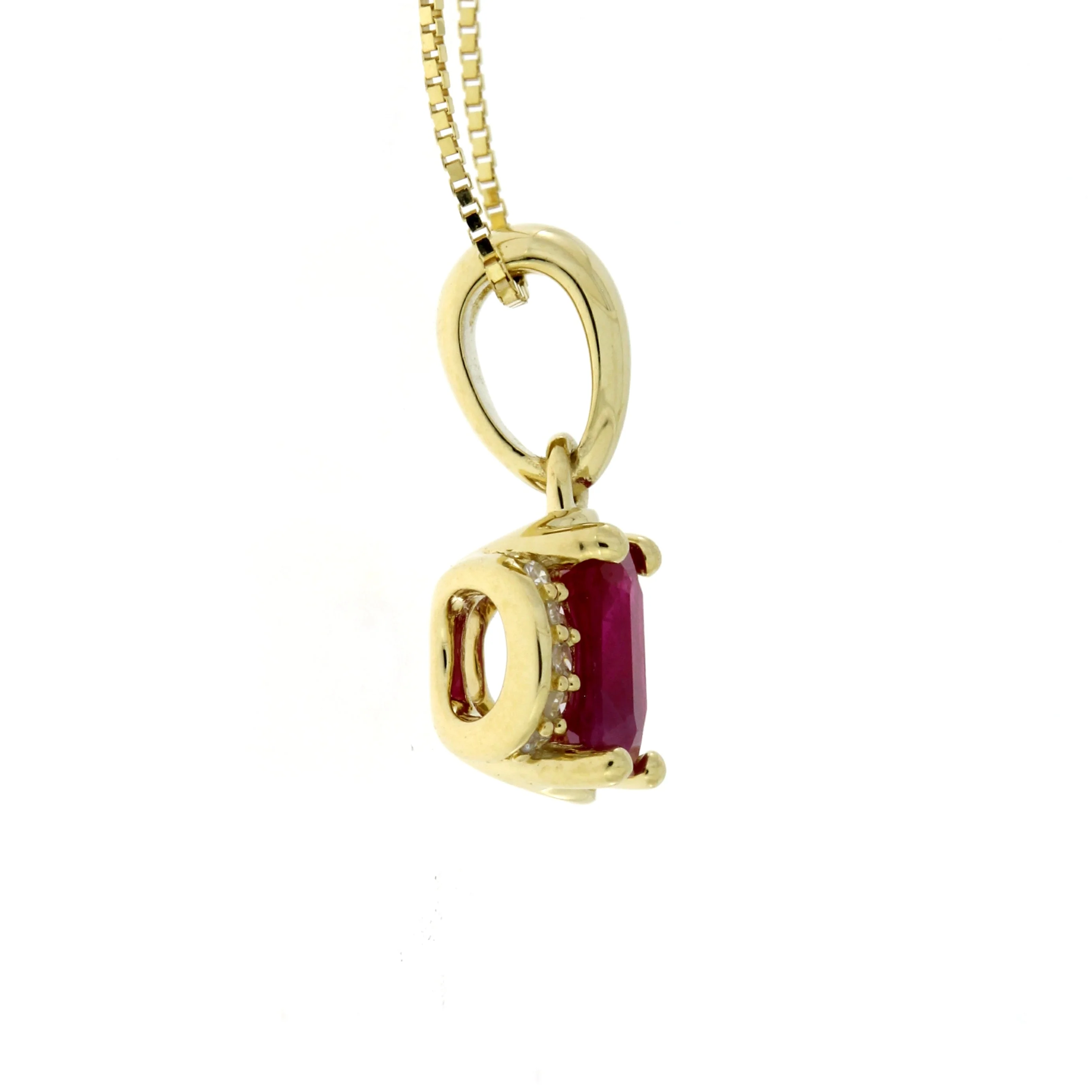 .63ct Ruby Diamond Fashion Pendants 14KT Yellow Gold - Image 2