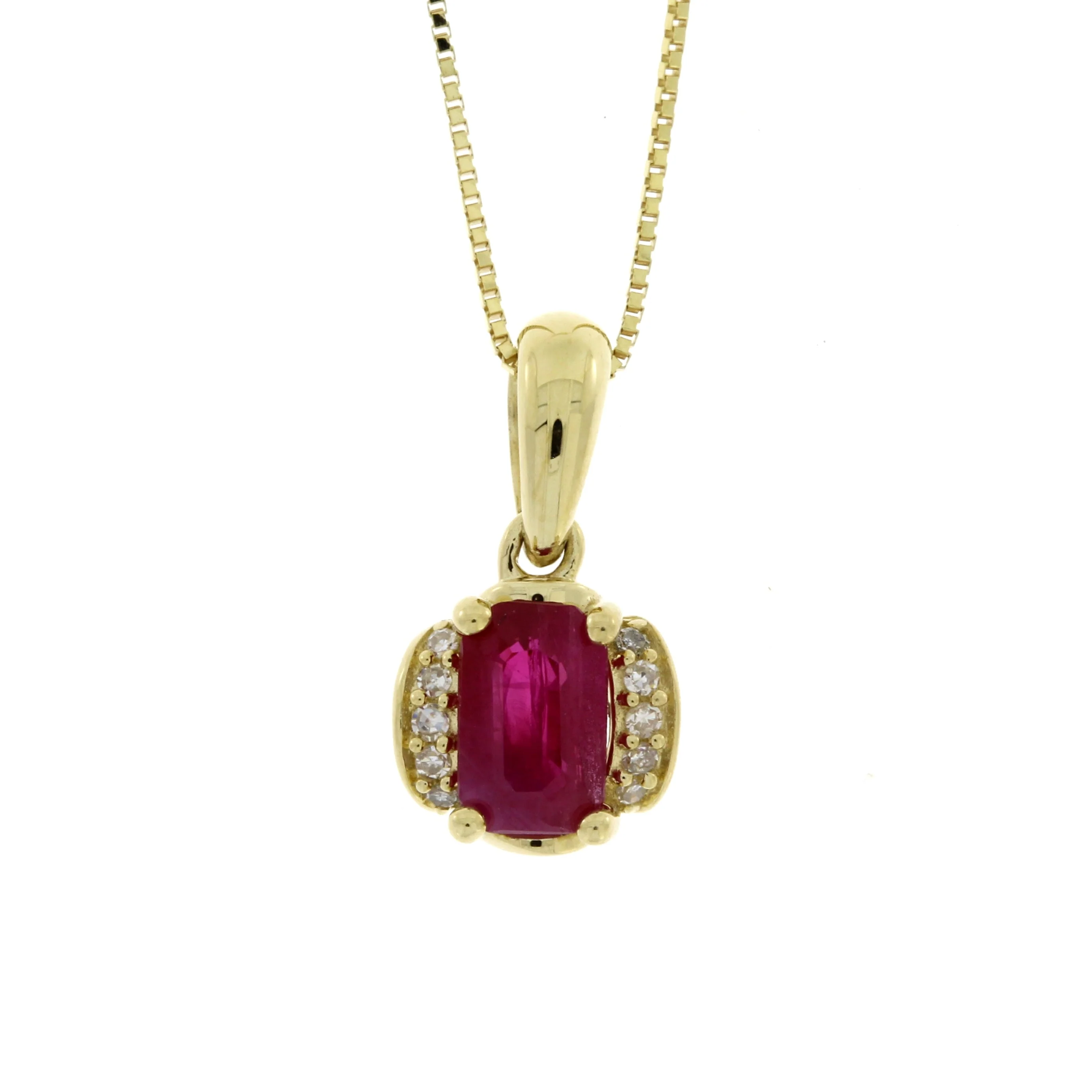 .63ct Ruby Diamond Fashion Pendants 14KT Yellow Gold - Image 4