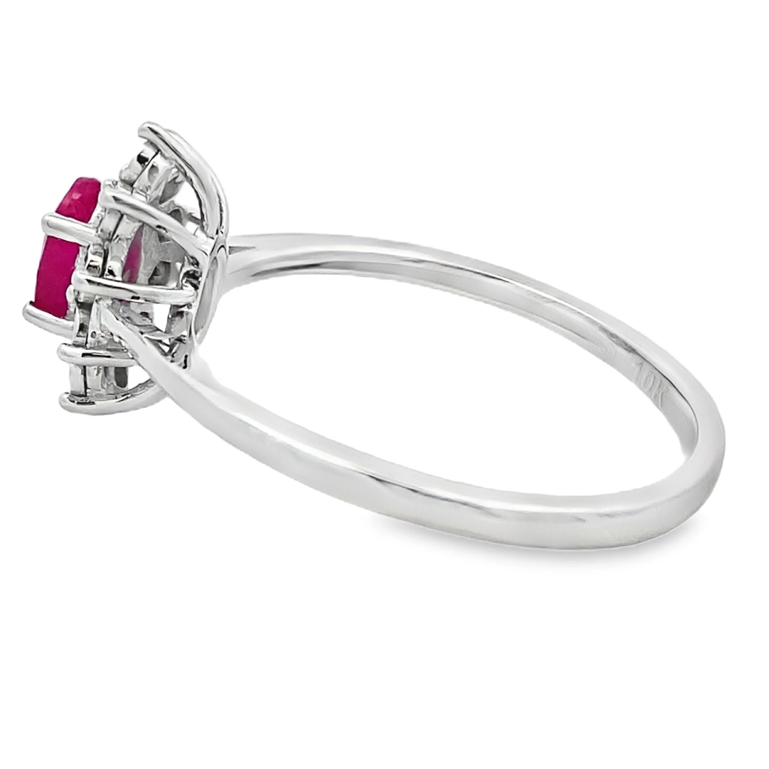 .63ct Ruby Diamond Ring 10KT White Gold - Image 2