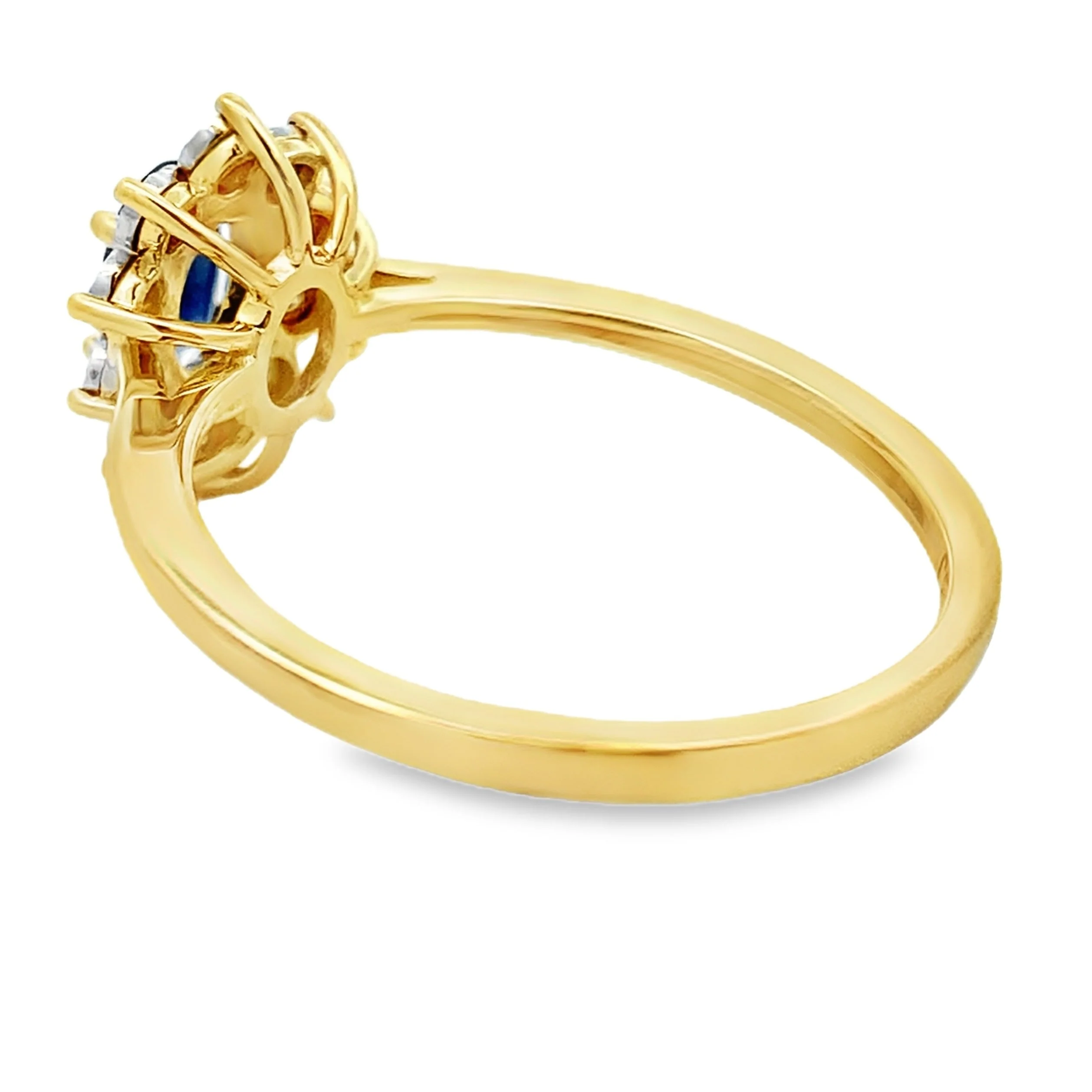 .63ct Sapphire Diamond Ring 10KT Yellow Gold - Image 2