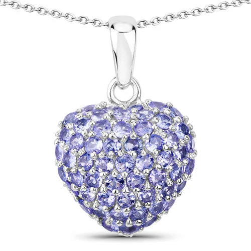 7.00 Carat Genuine Tanzanite .925 Sterling Silver Pendant - Image 3