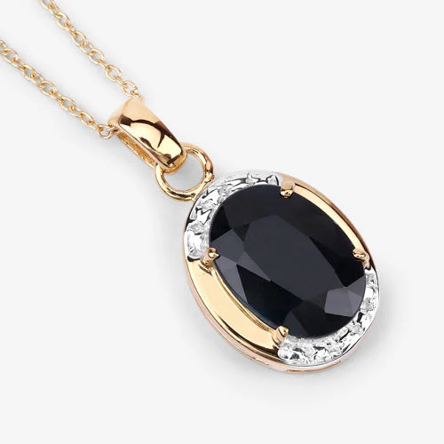 7.50 Carat Genuine Black Sapphire .925 Sterling Silver Pendant - Image 12