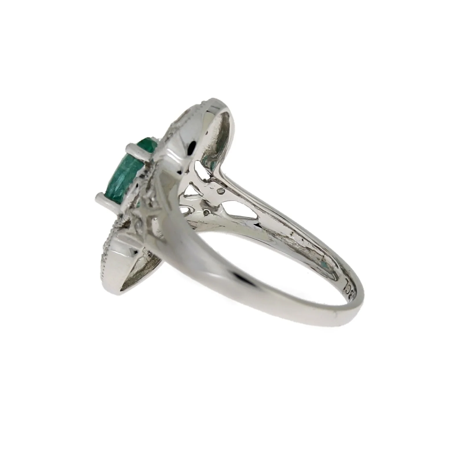 .70ct Emerald Diamond Ring 10KT White Gold - Image 2