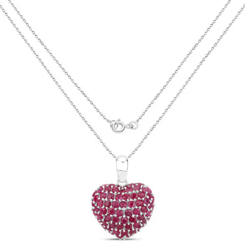 8.58 Carat Genuine Ruby .925 Sterling Silver Pendant - Image 2