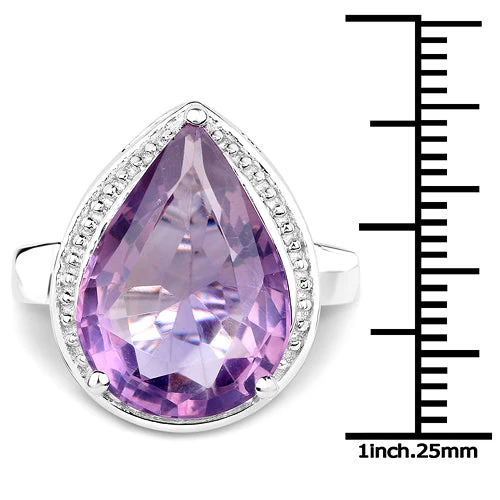 9.00 Carat Genuine Amethyst .925 Sterling Silver Ring - Image 7