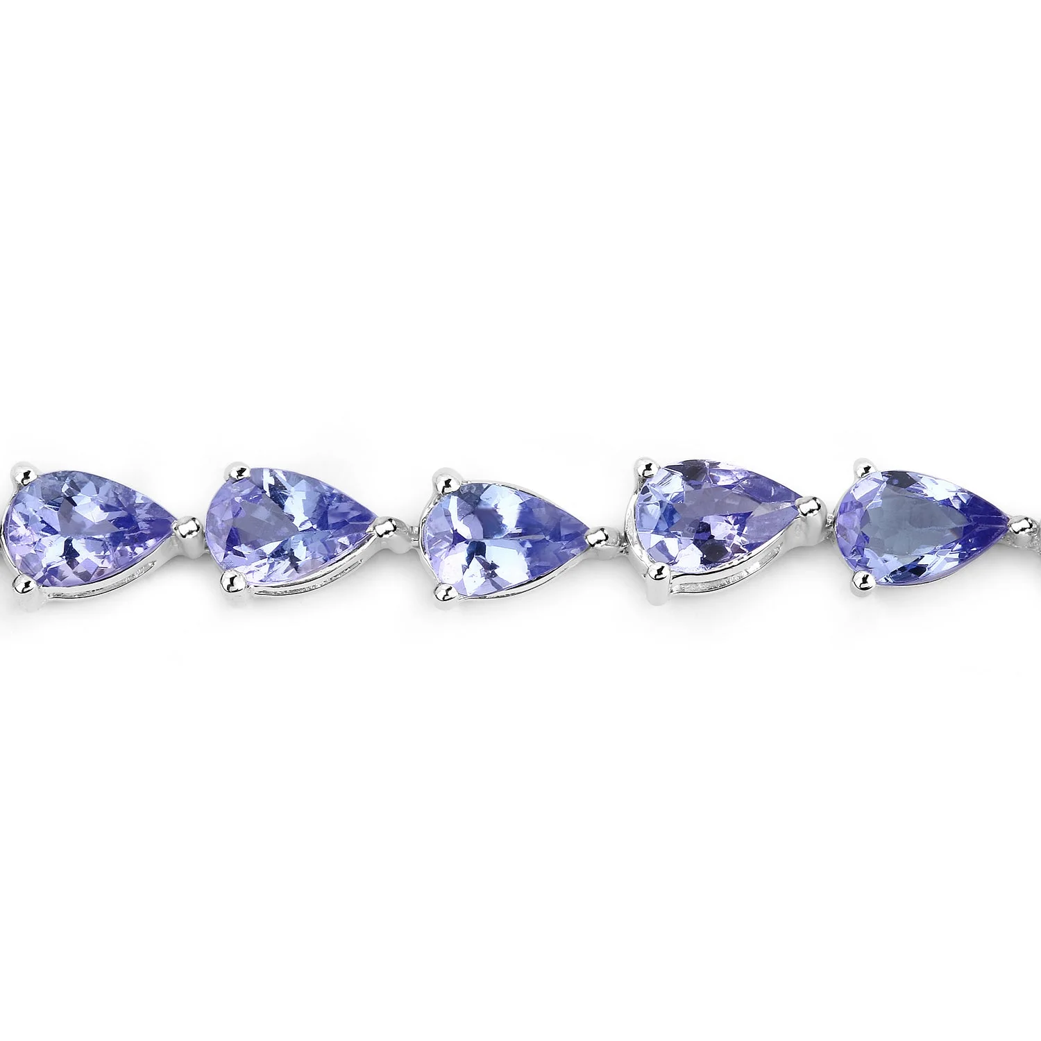 9.25 Carat Genuine Tanzanite .925 Sterling Silver Bracelet - Image 2