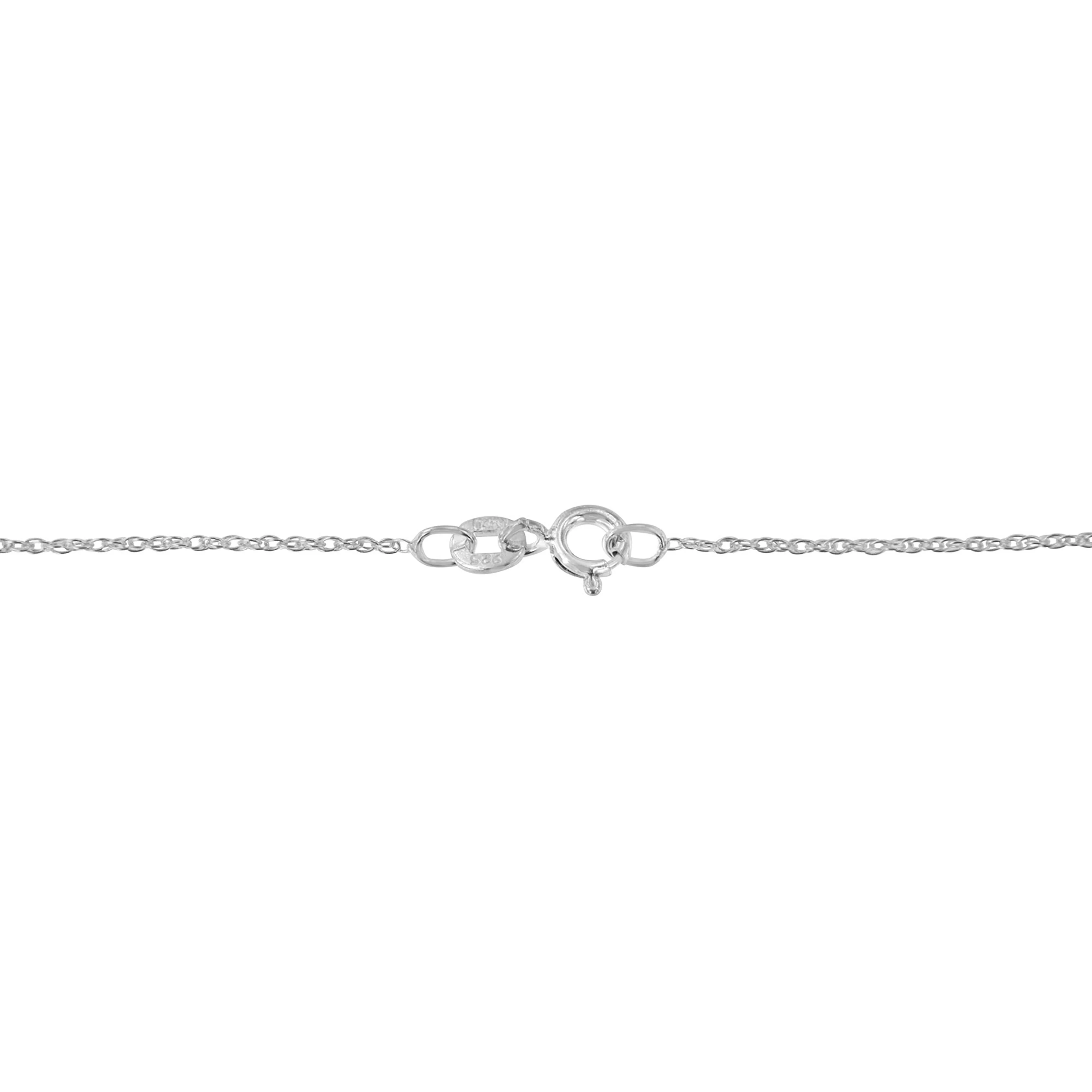 .925 Sterling Silver 1 1/4 Cttw Round and Baguette-Cut Diamond Composite Heart 18" Pendant Necklace (I-J Color, I1-I2 Clarity) - Image 3