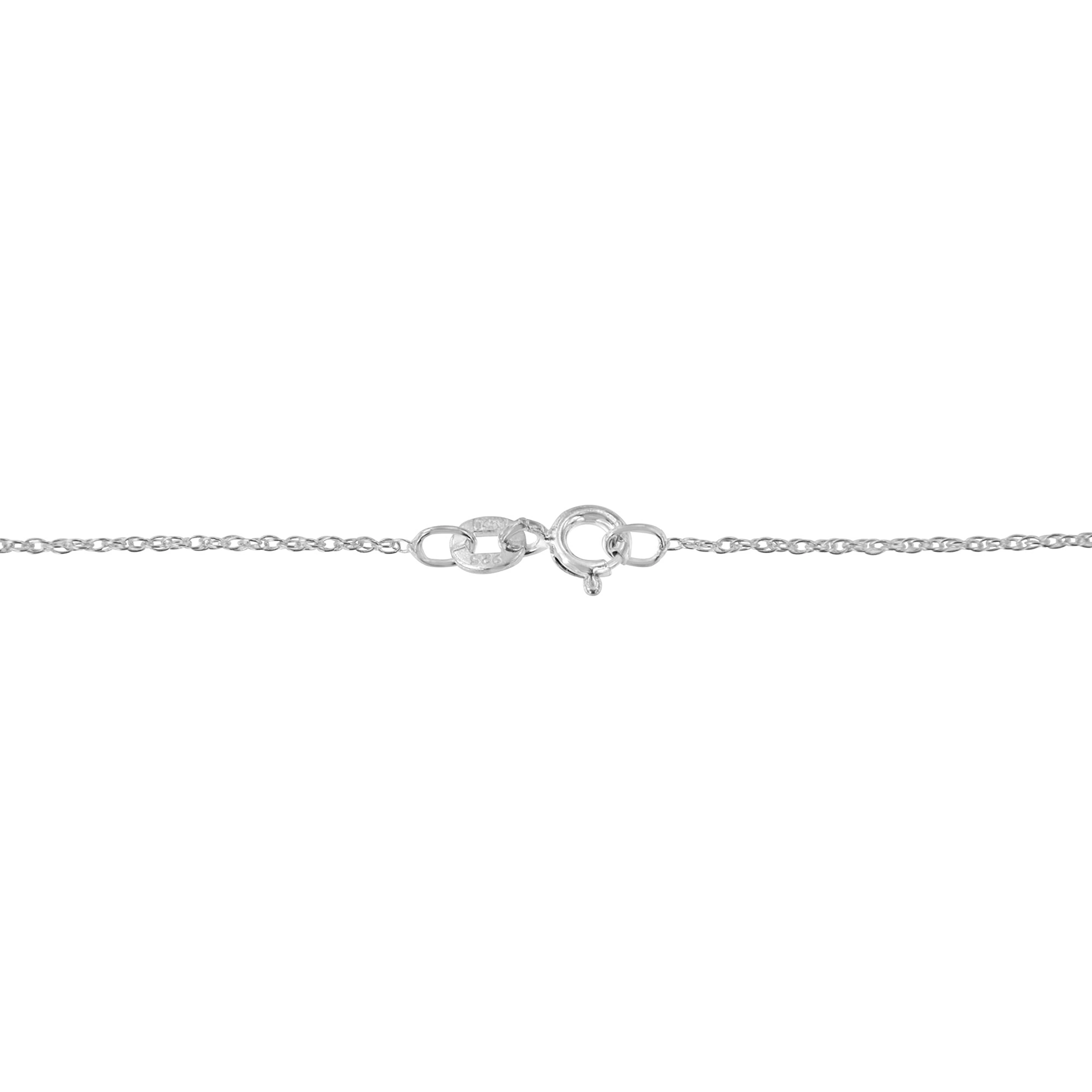 .925 Sterling Silver 1 1/4 Cttw Round and Baguette-Cut Diamond Composite Heart 18" Pendant Necklace (I-J Color, I1-I2 Clarity) - Image 6