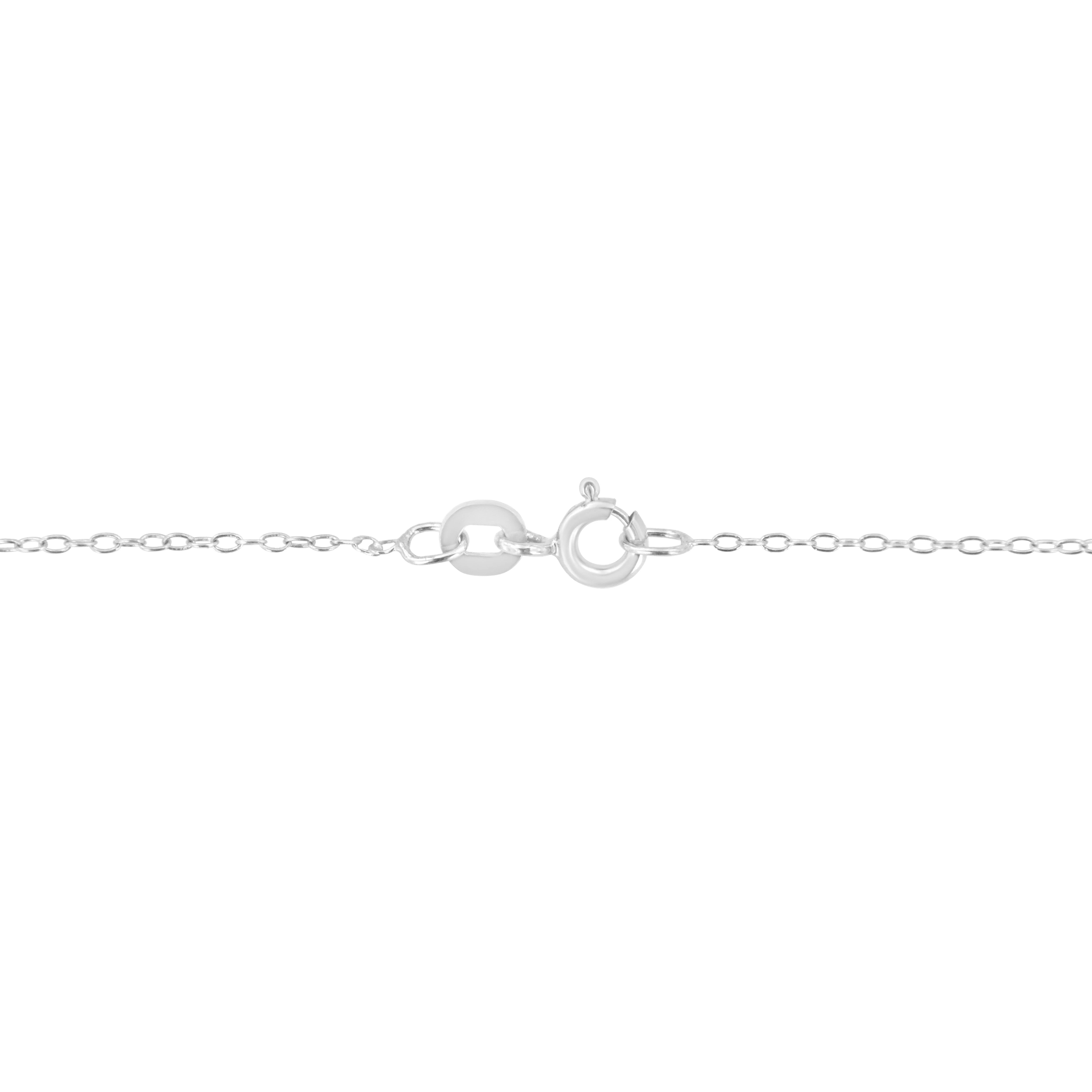 .925 Sterling Silver 1/10 Cttw Round-Cut Diamond Bezel 18" Pendant Necklace (J-K Color, I1-I2 Clarity) - Image 12