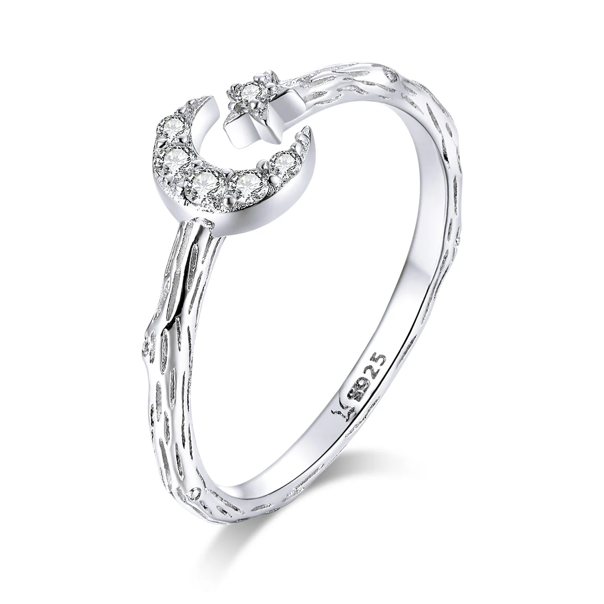 925 Sterling Silver Custom Ring with Pavé Setting CZ