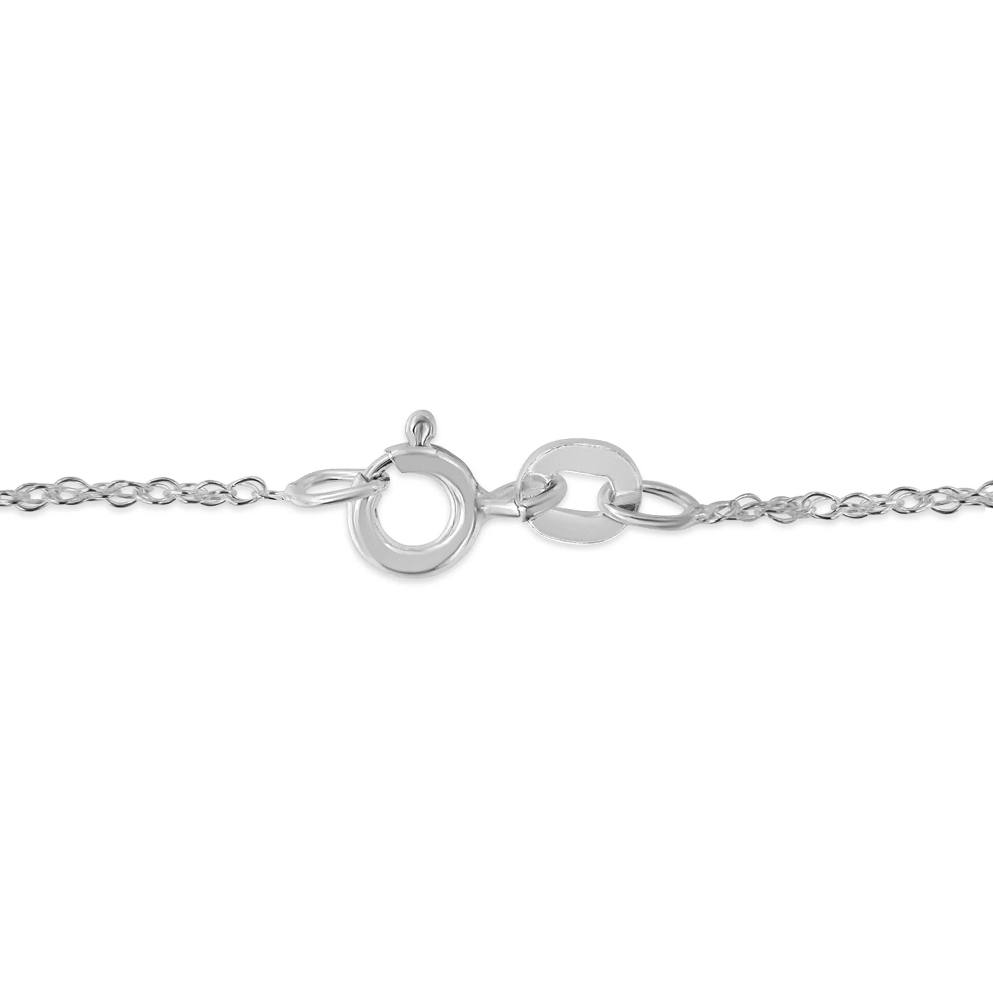 .925 Sterling Silver Diamond Accent Bypass Curve 18" Pendant Necklace (I-J Color, I3 Clarity) - Image 3