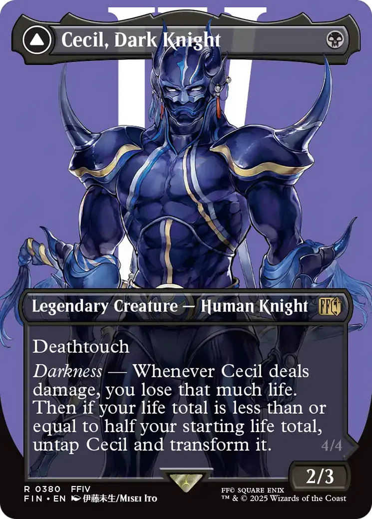 Cecil, Dark Knight (Borderless) (FIN-380) - FINAL FANTASY (Borderless) Foil - Image 6