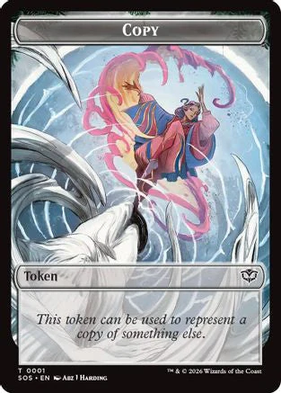 Copy // Spirit (0010) Double-Sided Token (SOS-1 // 10) - Secrets of Strixhaven